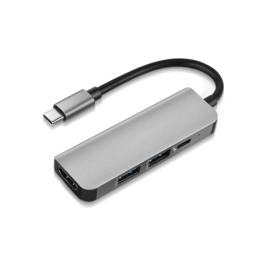 Type-C 4 in 1 Adapter with 4K HDMI Output, USB 3.0, USB 2.0, 87W Power Delivery